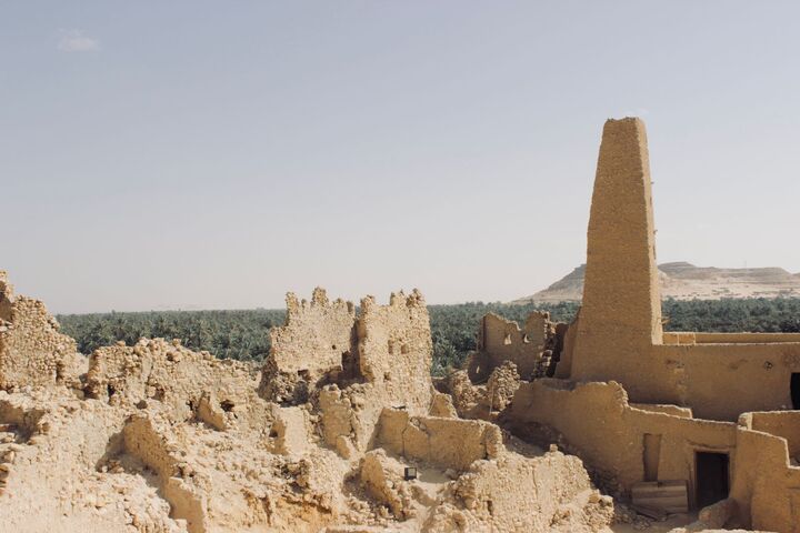Ruinen des Orakeltempels des Amun in Aghurmi, Siwa-Oase